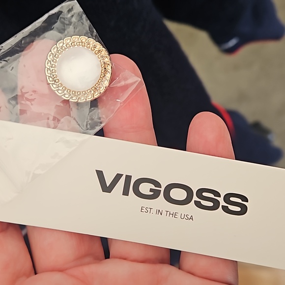 Vigoss Americano Pearl Button Red White Blue Sweater Cardigan NWT Med - Picture 3 of 10